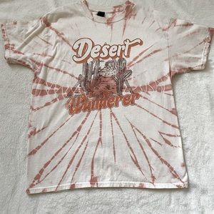Desert wanderer tie dye graphic western tee women’s small